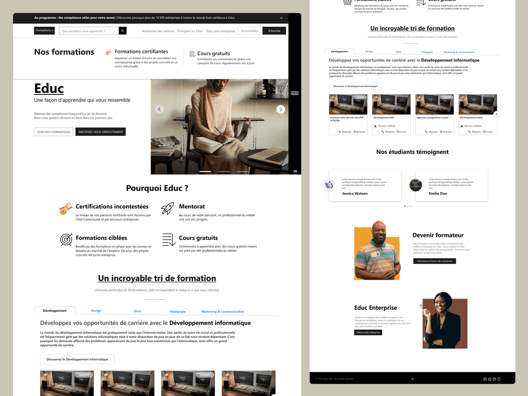 Design XD du LMS Educ